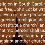 South Carolina Colony Religious Heritage: Anglican Establishment and Religious Diversity