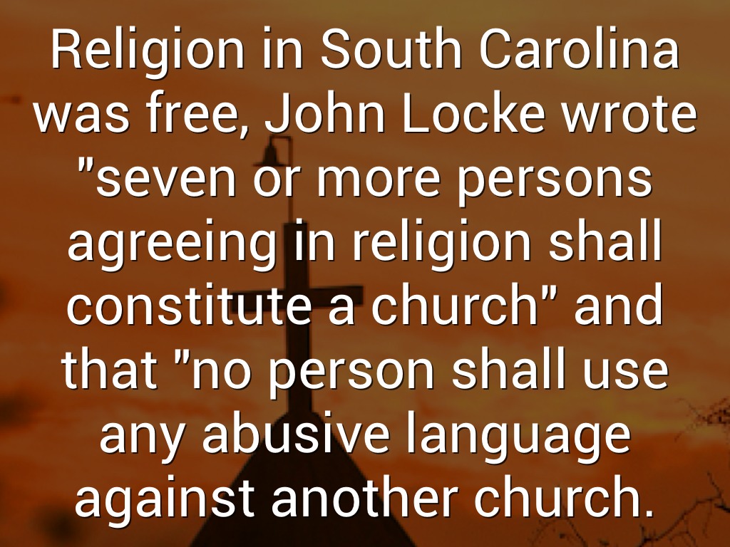 South Carolina Colony Religious Heritage: Anglican Establishment and Religious Diversity